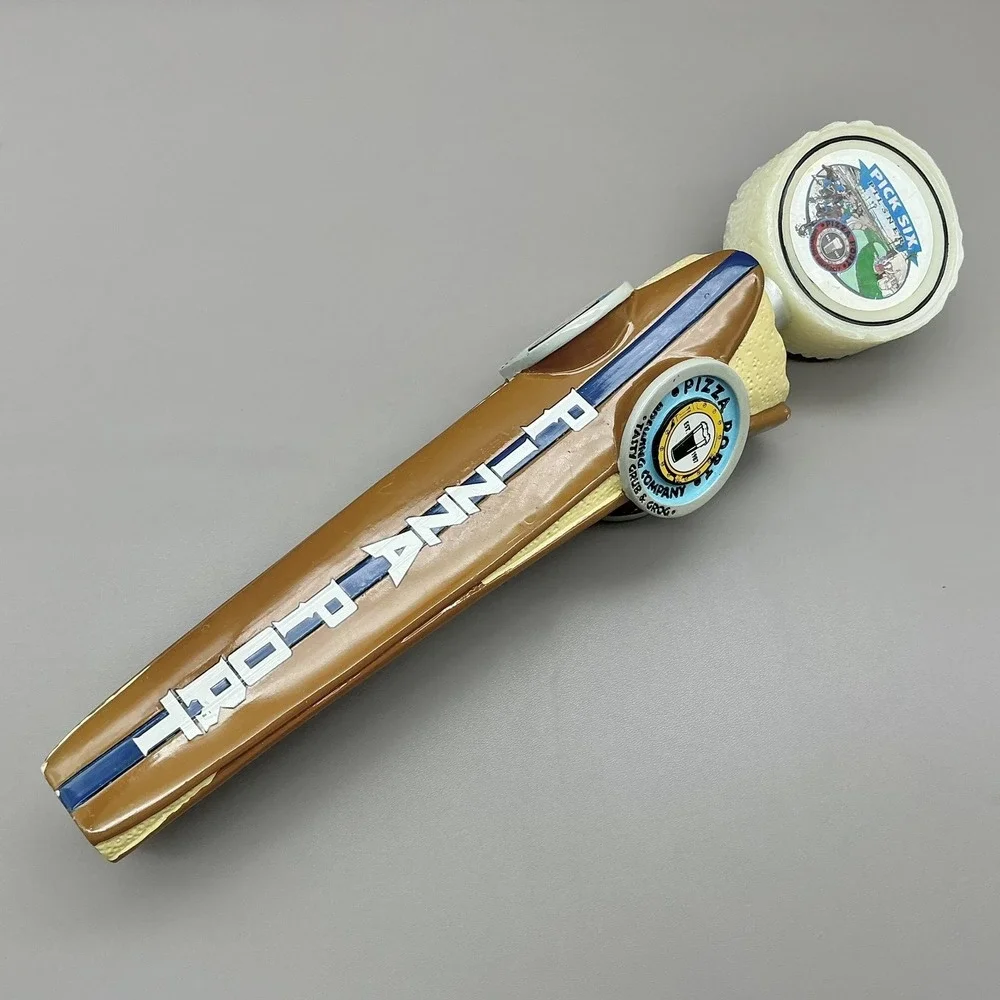 Pizza Port Brewing Company Pick Six Pilsner Beer Tap Handle Brown Bar Decor USA